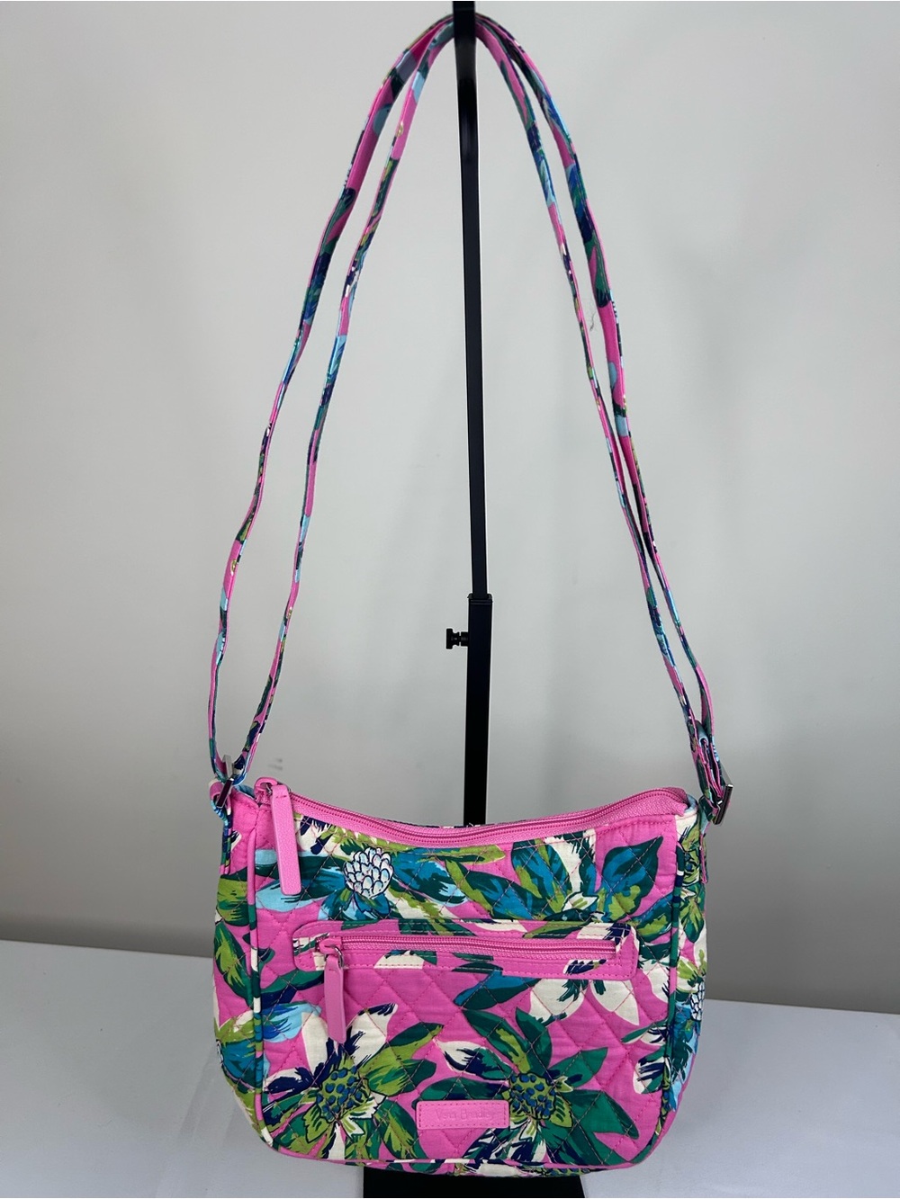 Vera Bradley Pink Floral Quilted Crossbody Bag